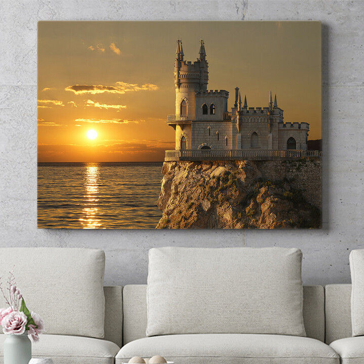 Personalisiertes Wandbild Schloss Schwalbennest Krim