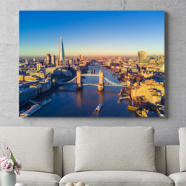 Personalisiertes Wandbild London Bridge Luftaufnahme