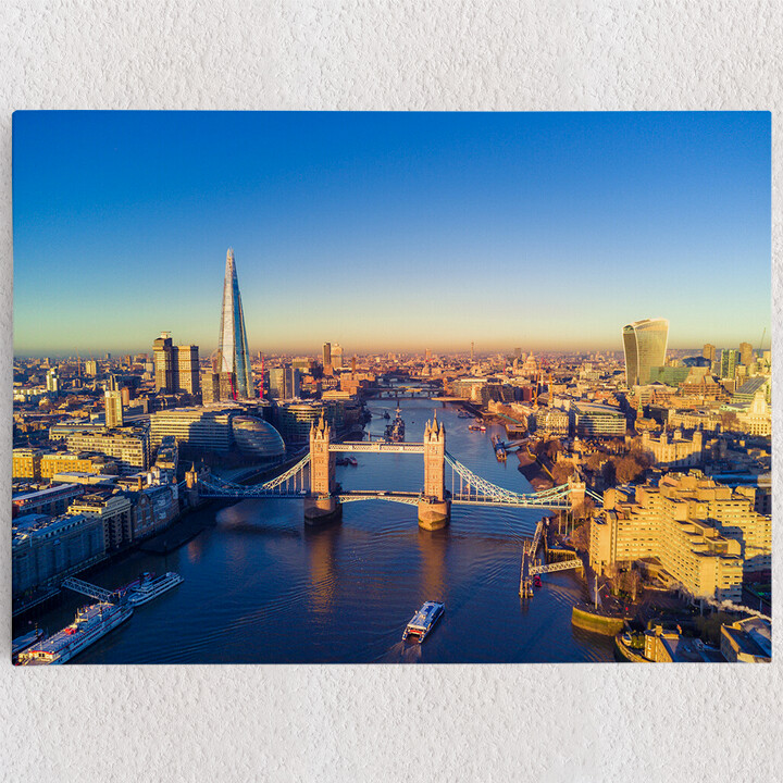 Personalisiertes Leinwandbild London Bridge Luftaufnahme