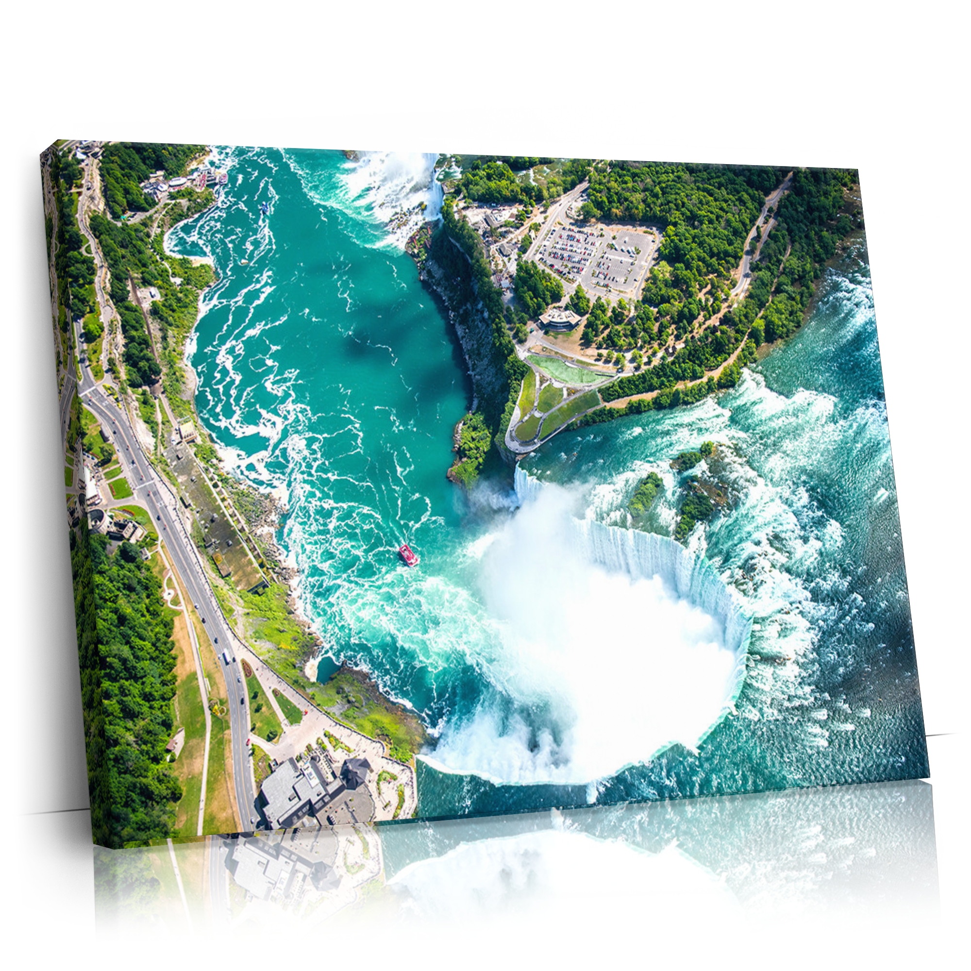 Personalisierbares Geschenk Niagara Wasserfälle Luftaufnahme