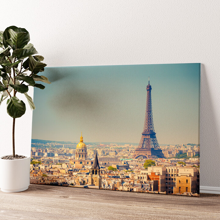 Leinwandbild personalisiert Paris Skyline