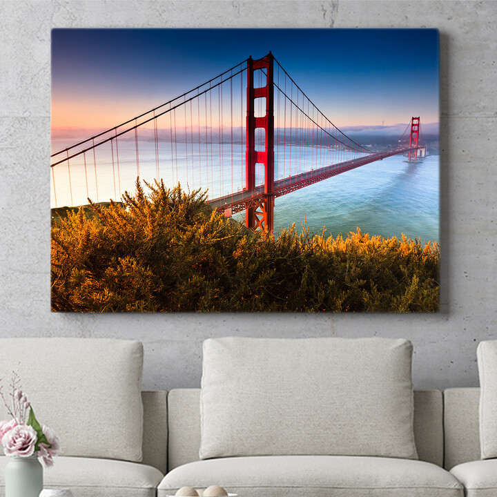 Personalisiertes Wandbild San Francisco Golden Gate Bridge