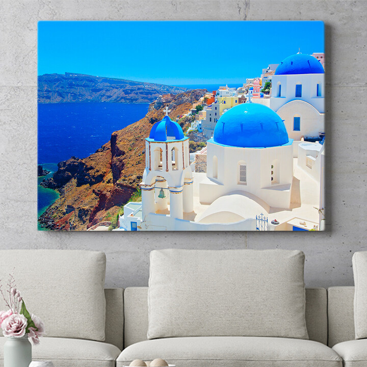 Personalisiertes Wandbild Santorini