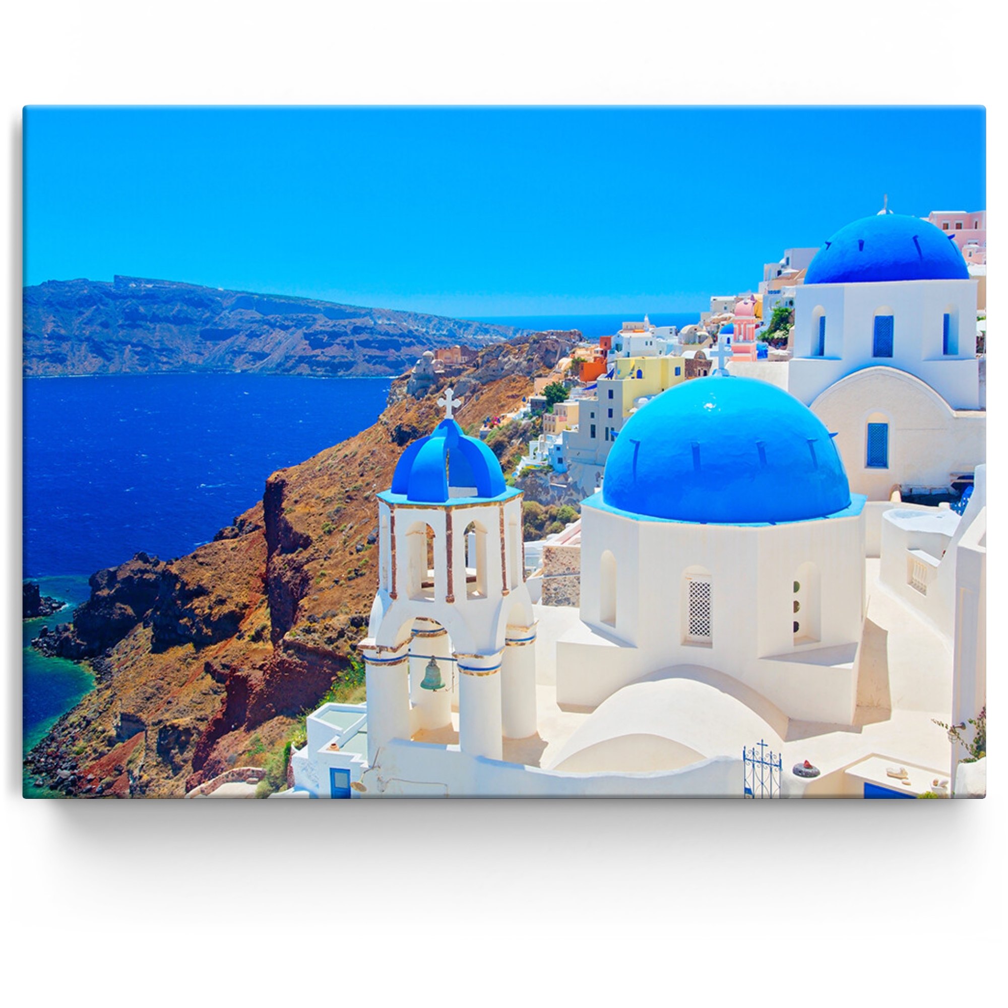 Personalisiertes Leinwandbild Santorini