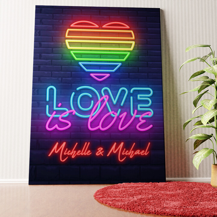 Love Is Love Wandbild personalisiert