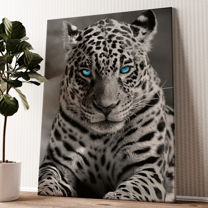 Leinwandbild personalisiert Leopard