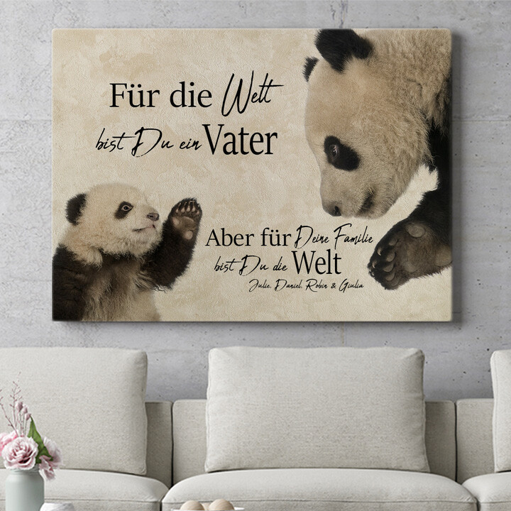 Personalisiertes Wandbild Pandavater