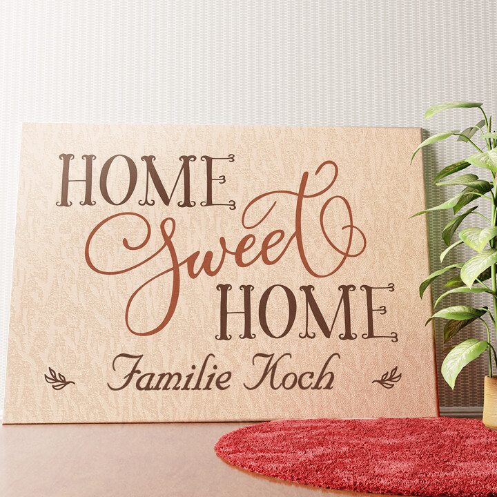 Home Sweet Home Wandbild personalisiert