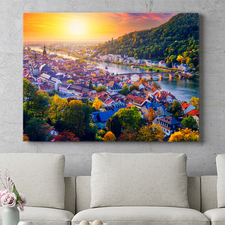 Personalisiertes Wandbild Skyline Heidelberg