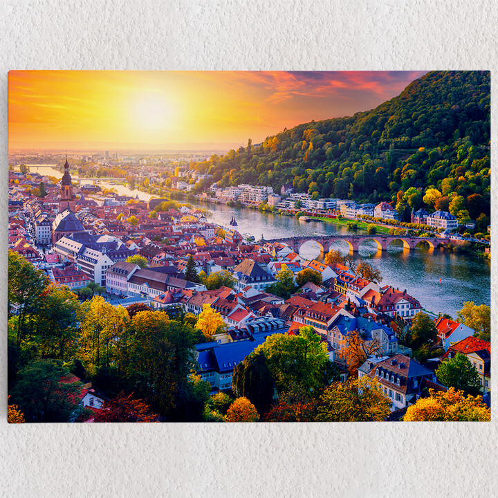 Personalisiertes Leinwandbild Skyline Heidelberg