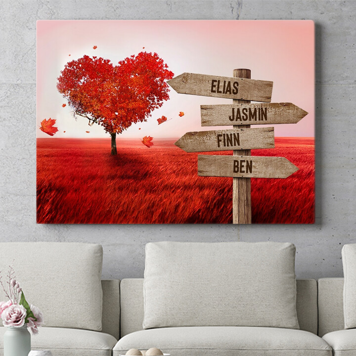 Roter Herbsttraum - Personalisierbares Leinwandbild | Liebesleinwand.de Roter Herbsttraum - Personalisierbares Leinwandbild | Liebesleinwand.de