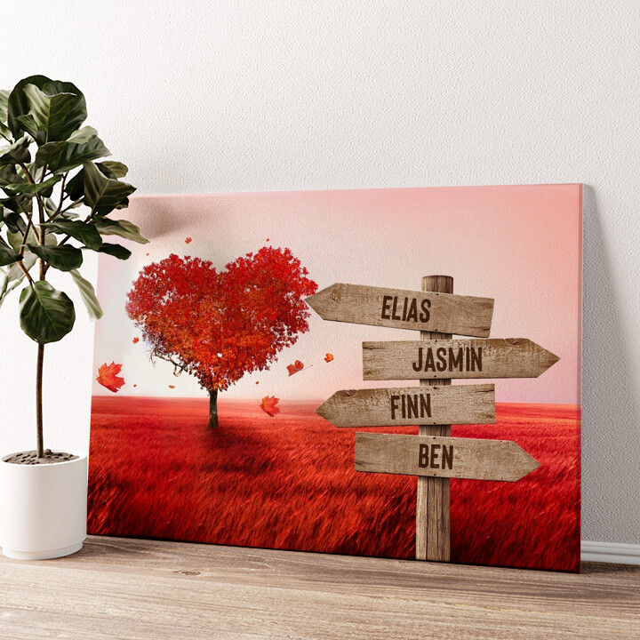 Roter Herbsttraum - Personalisierbares Leinwandbild | Liebesleinwand.de Roter Herbsttraum - Personalisierbares Leinwandbild | Liebesleinwand.de