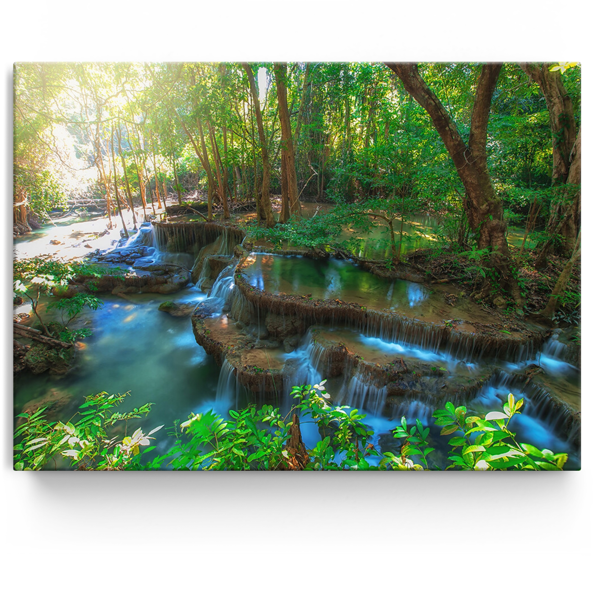 Personalisiertes Leinwandbild Huay Mae Khamin Wasserfall