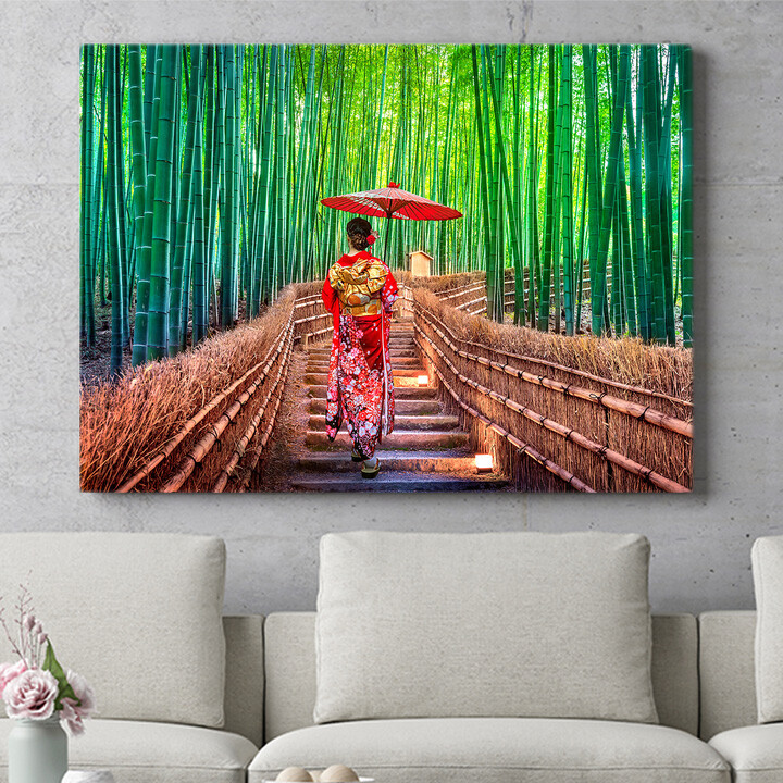 Personalisiertes Wandbild Bambuswald