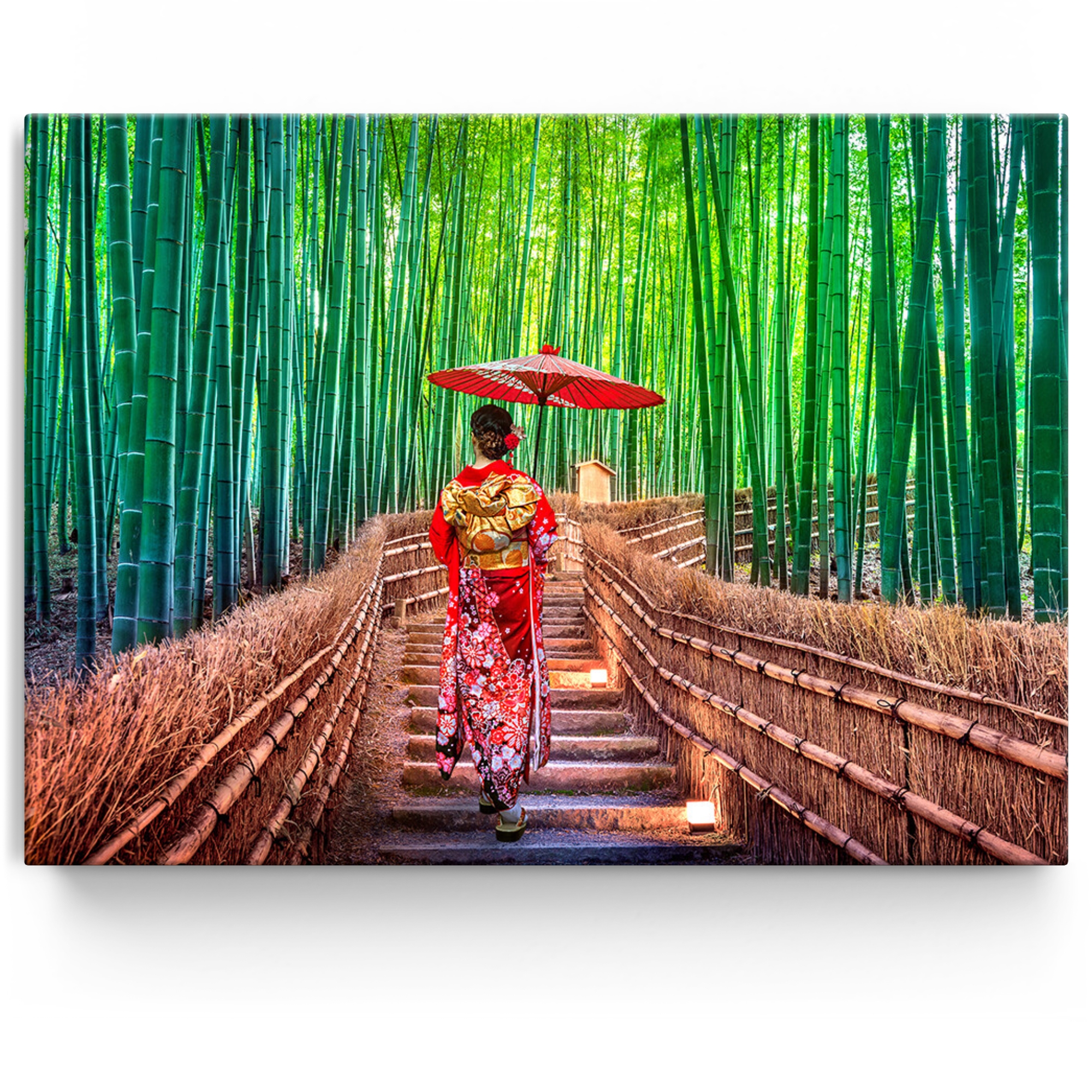 Personalisiertes Leinwandbild Bambuswald