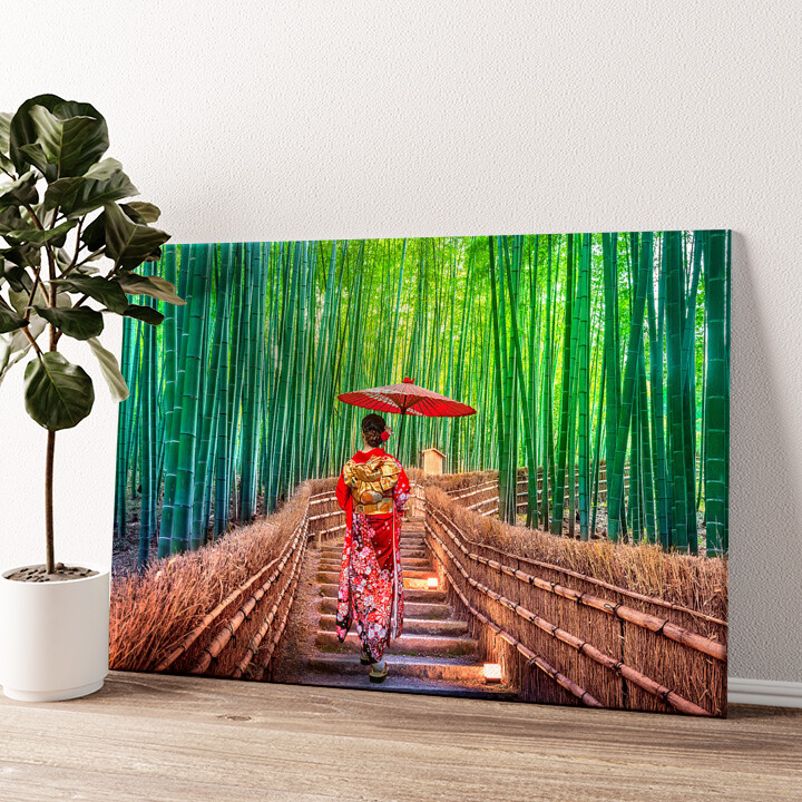 Leinwandbild personalisiert Bambuswald