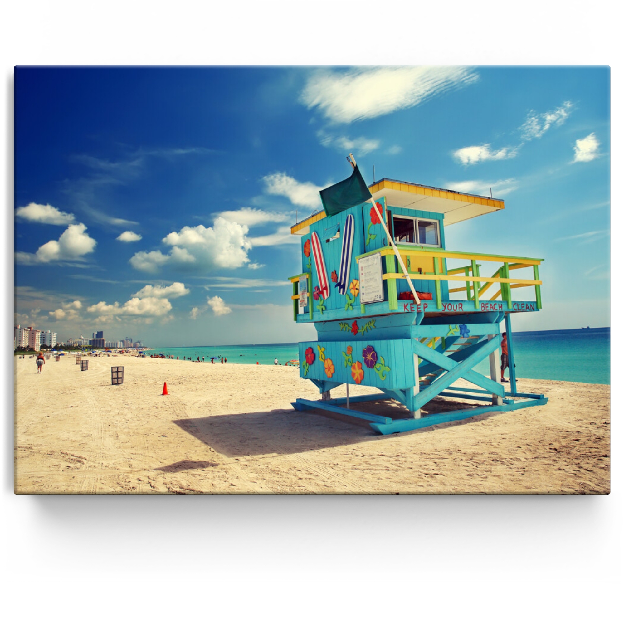 Personalisiertes Leinwandbild Strand von Miami