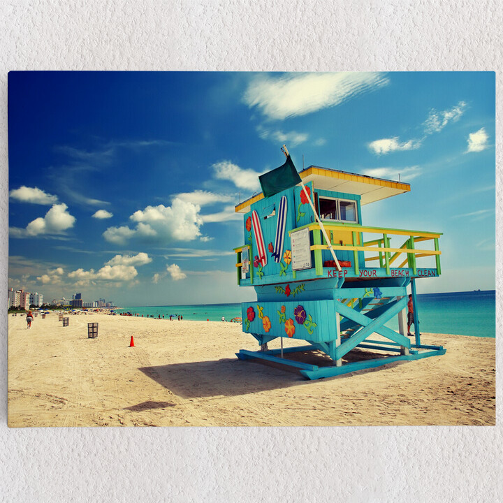 Personalisiertes Leinwandbild Strand von Miami