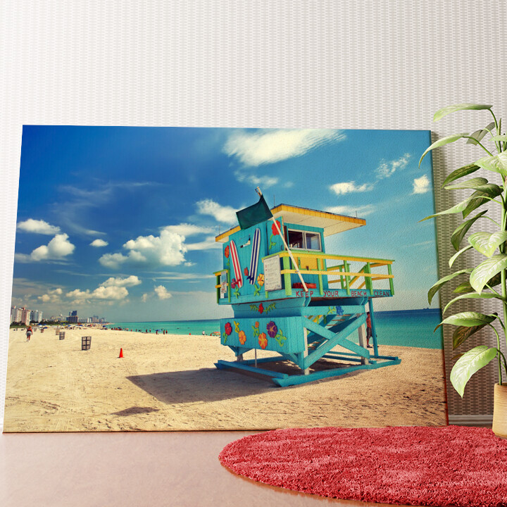 Strand von Miami Wandbild personalisiert