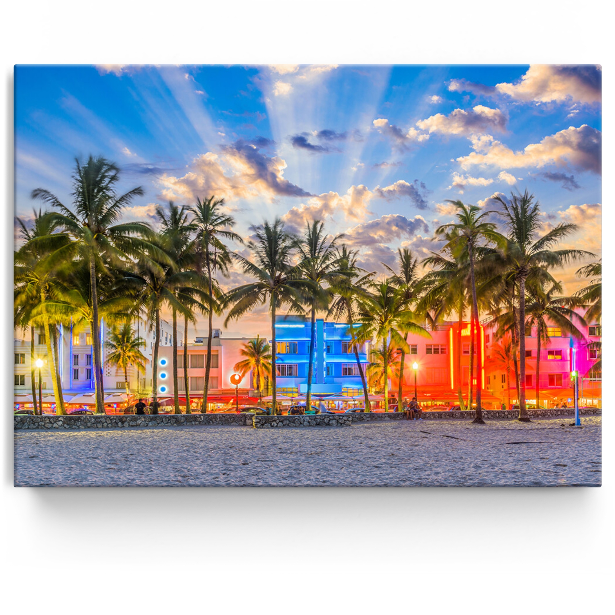 Personalisiertes Leinwandbild Küste von Miami