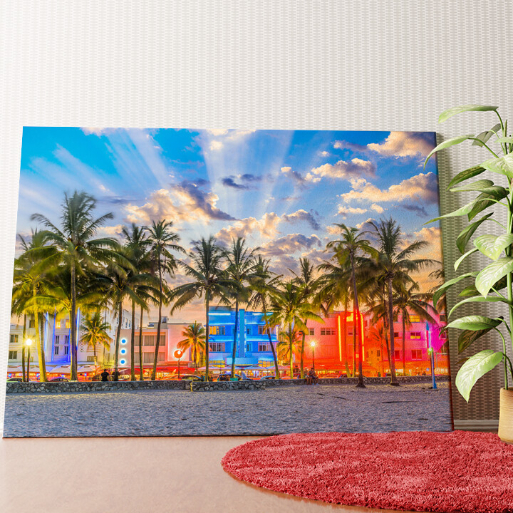 Küste von Miami Wandbild personalisiert