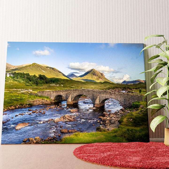 Natursteinbrücke in Schottland Wandbild personalisiert