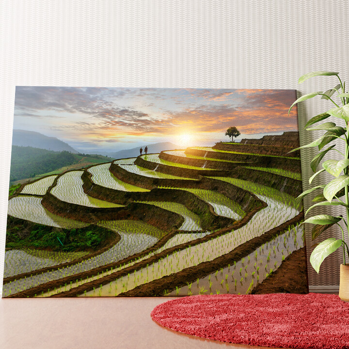Reisfelder in Pa-Pong-Peang Wandbild personalisiert