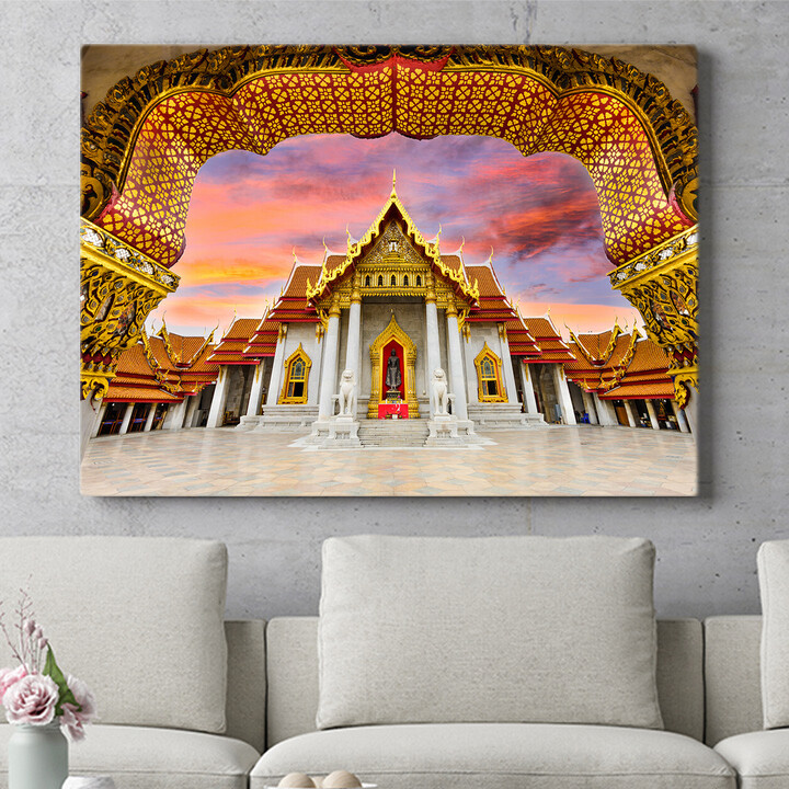 Personalisiertes Wandbild Marmortempel Bangkok