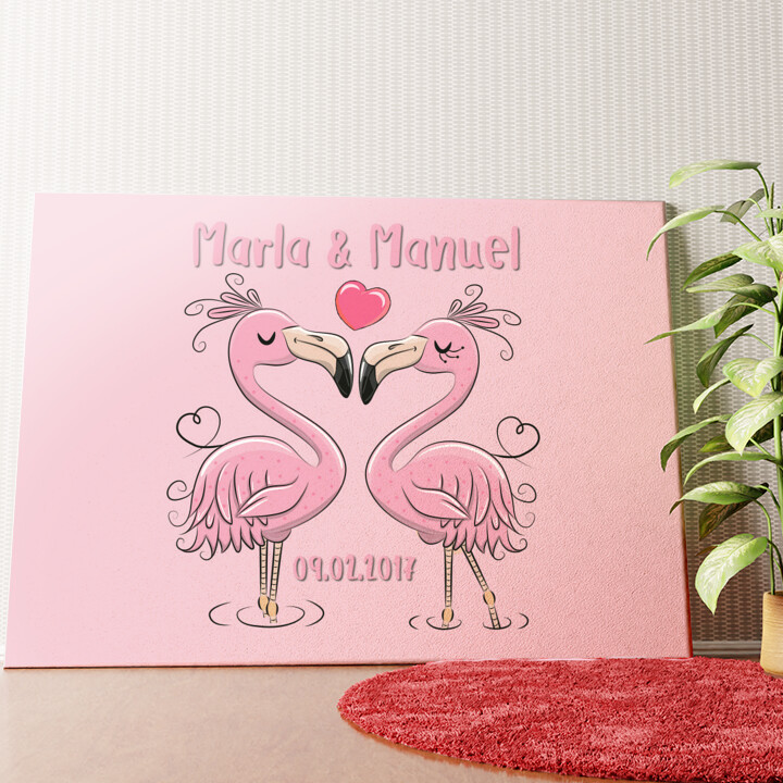 Flamingorama Wandbild personalisiert