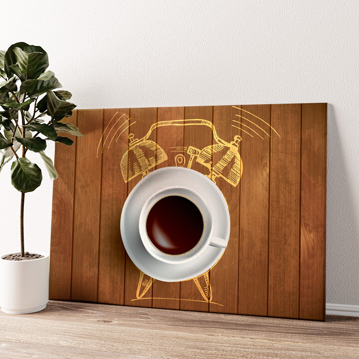 Leinwandbild personalisiert Kaffeewecker