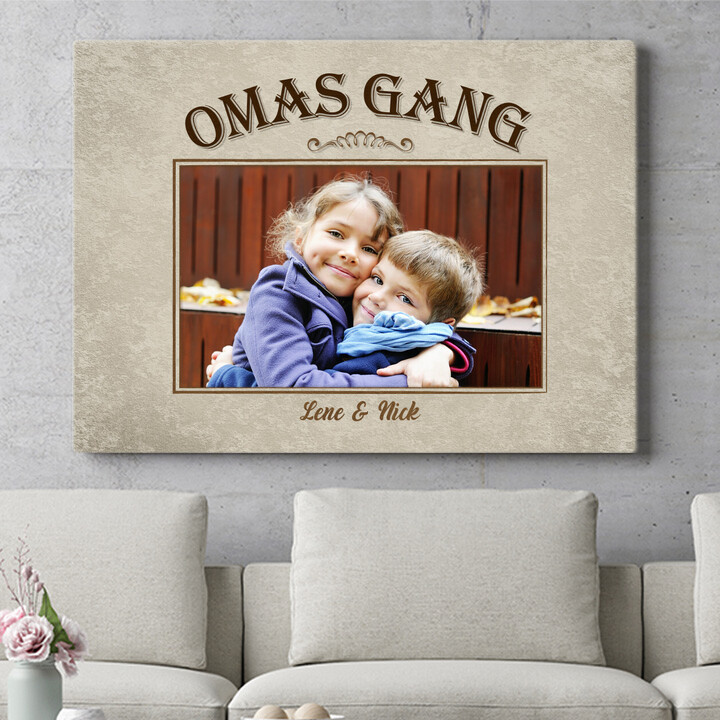 Personalisiertes Wandbild Omas Gang