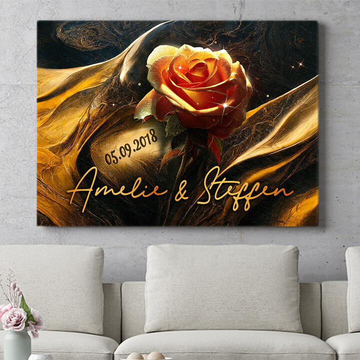 Personalisiertes Wandbild Rose der Ewigkeit