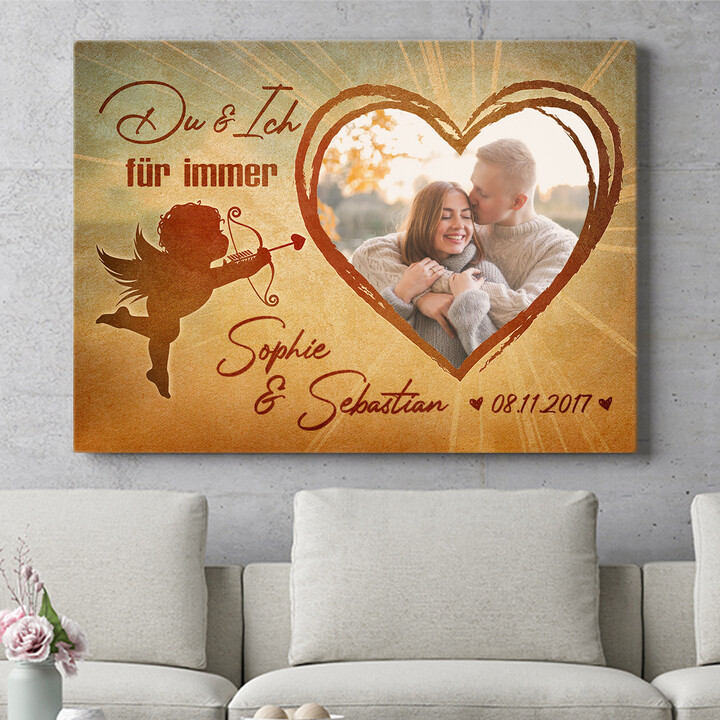 Personalisiertes Wandbild Amors Pfeil der Liebe