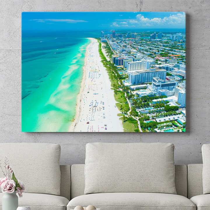 Personalisiertes Wandbild Miami Beach Skyline
