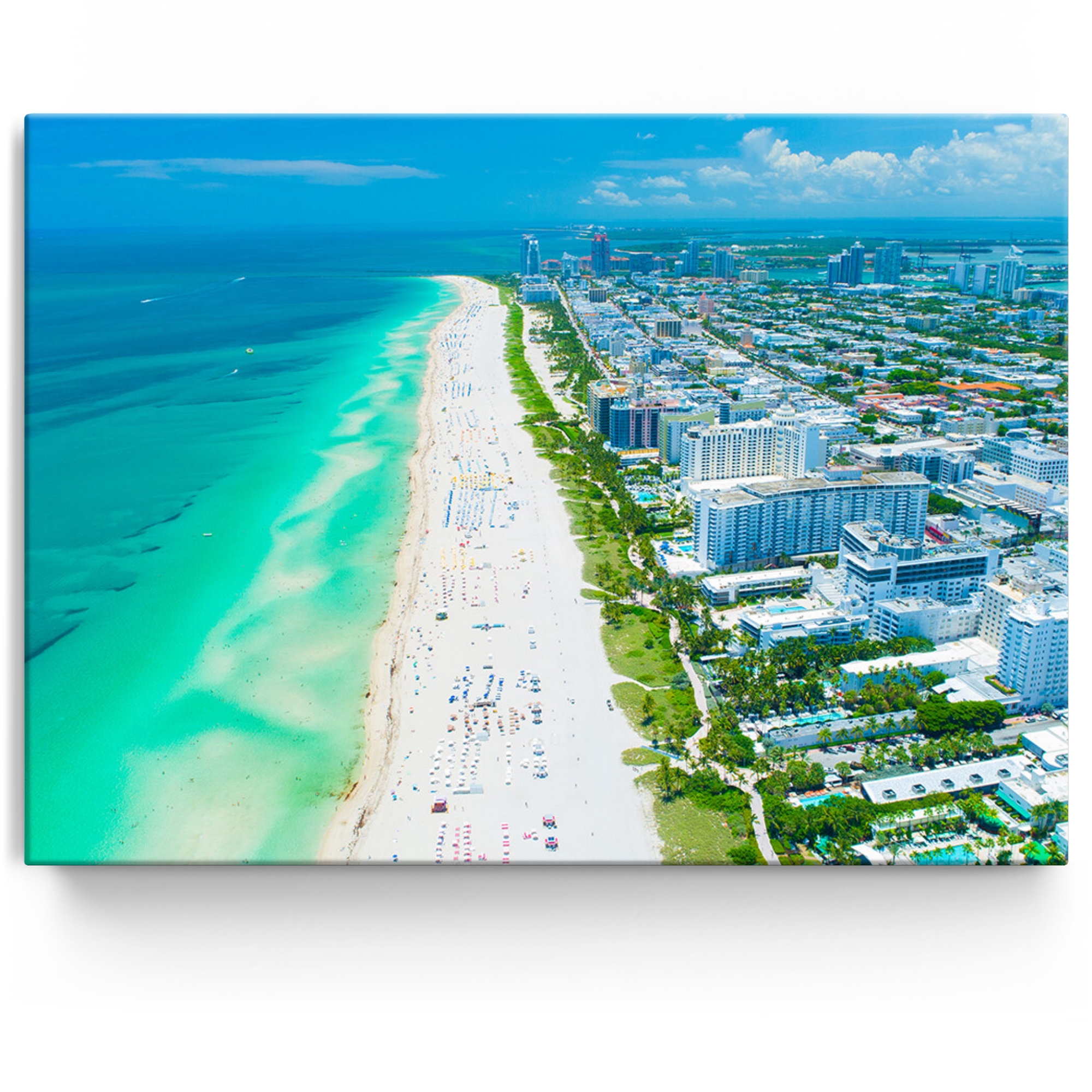 Personalisiertes Leinwandbild Miami Beach Skyline