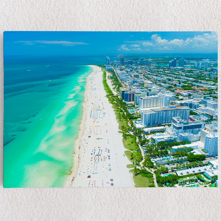 Personalisiertes Leinwandbild Miami Beach Skyline