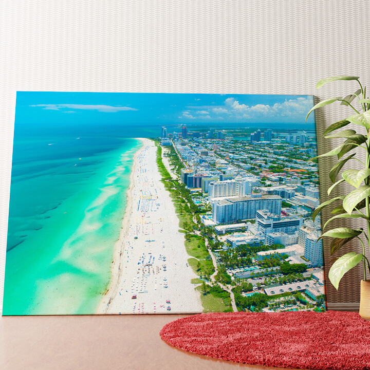 Miami Beach Skyline Wandbild personalisiert