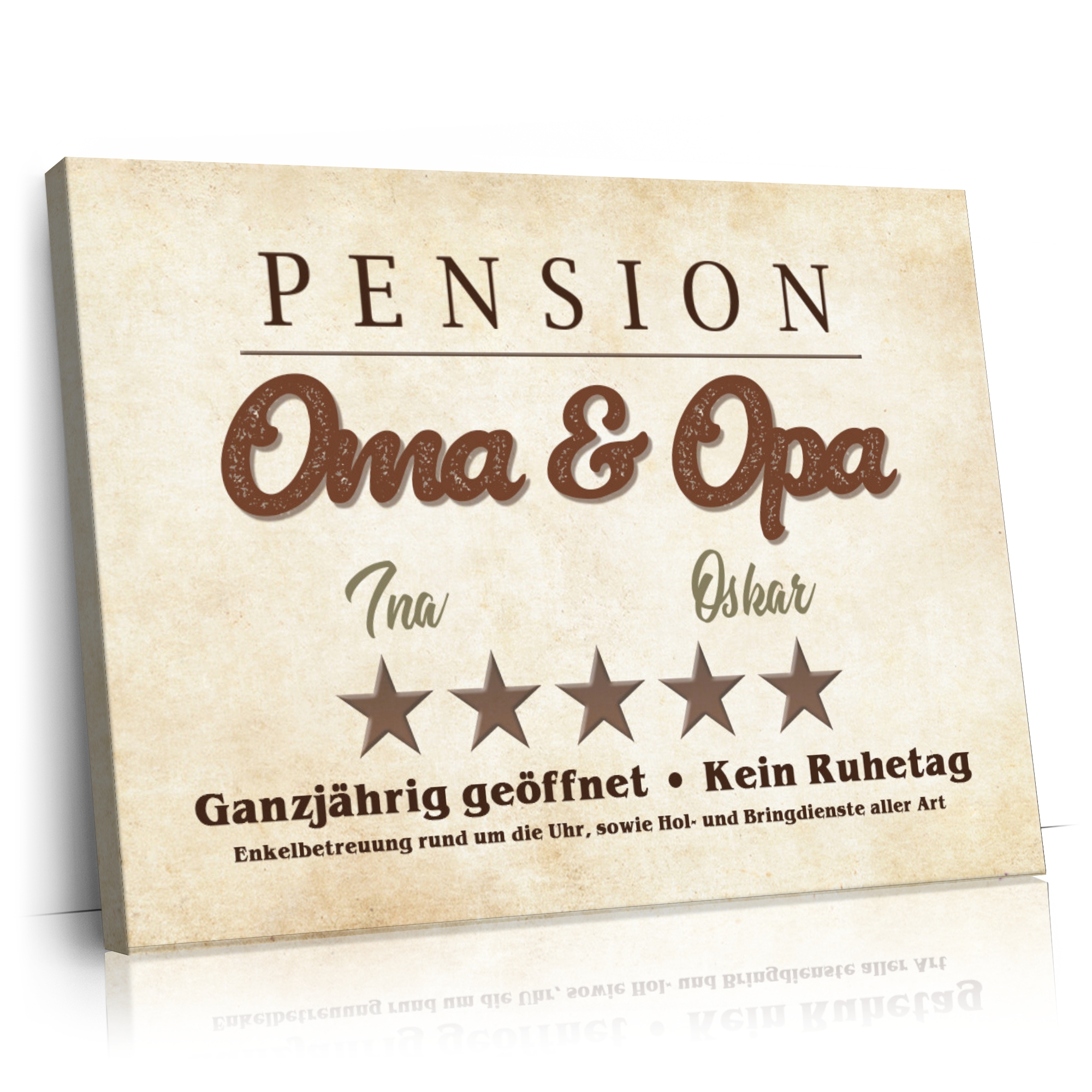 Personalisierbares Geschenk Pension Oma & Opa