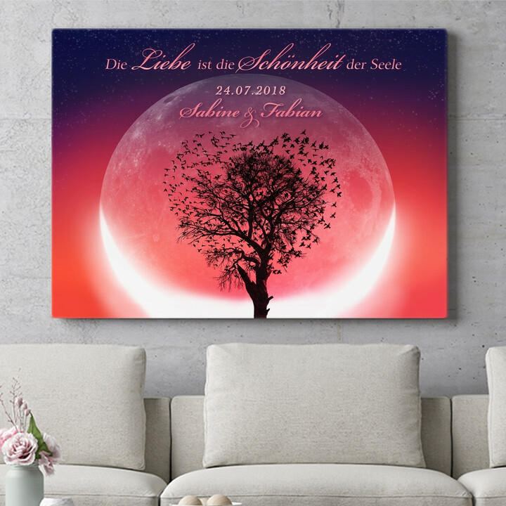 Personalisiertes Wandbild Mondbaum