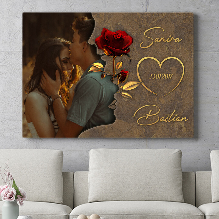 Personalisiertes Wandbild Liebesgeflüster