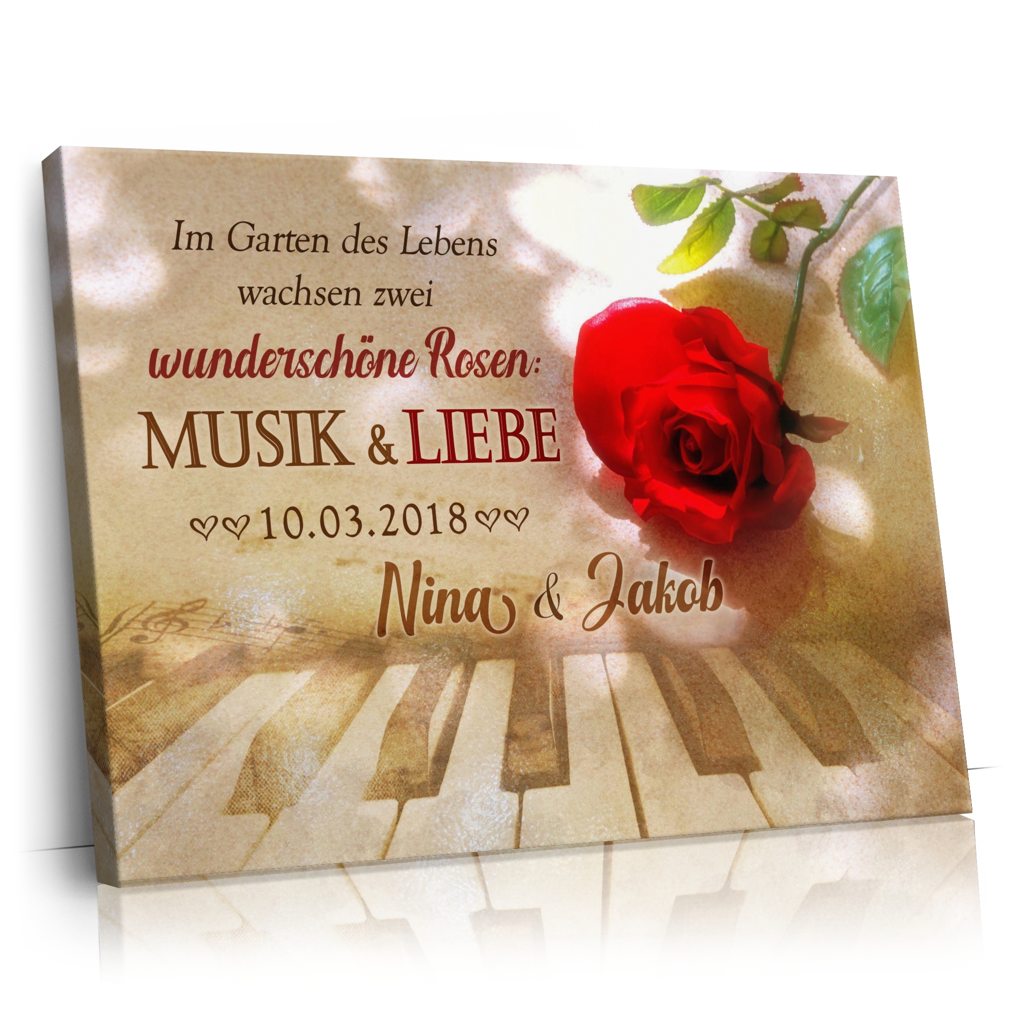 Personalisierbares Geschenk Musik & Liebe