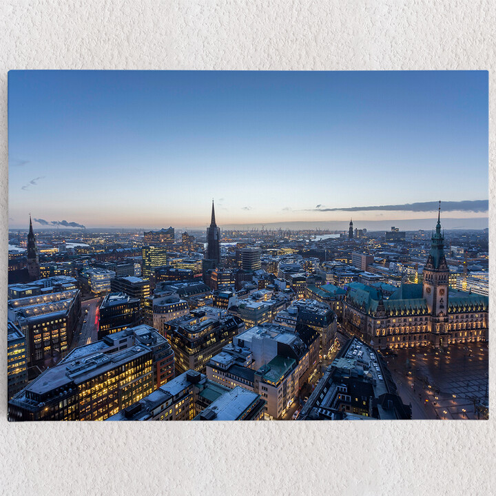 Personalisiertes Leinwandbild Skyline von Hamburg