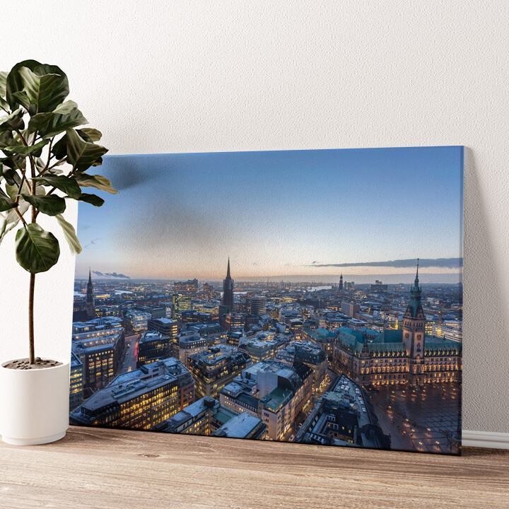 Leinwandbild personalisiert Skyline von Hamburg