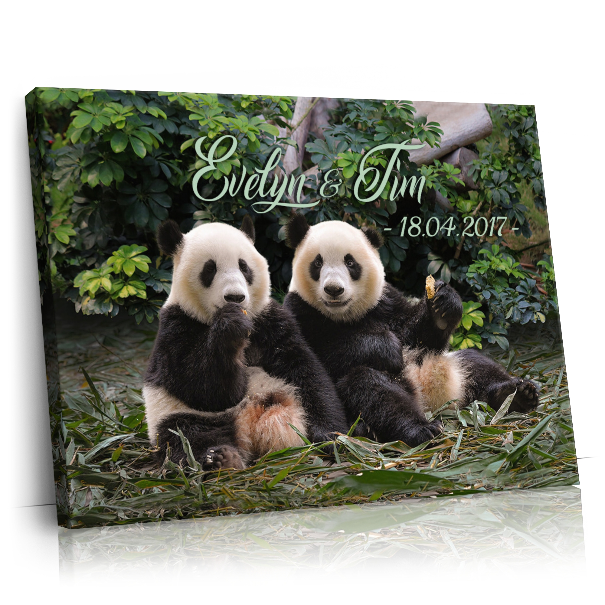 Personalisierbares Geschenk Pandabären