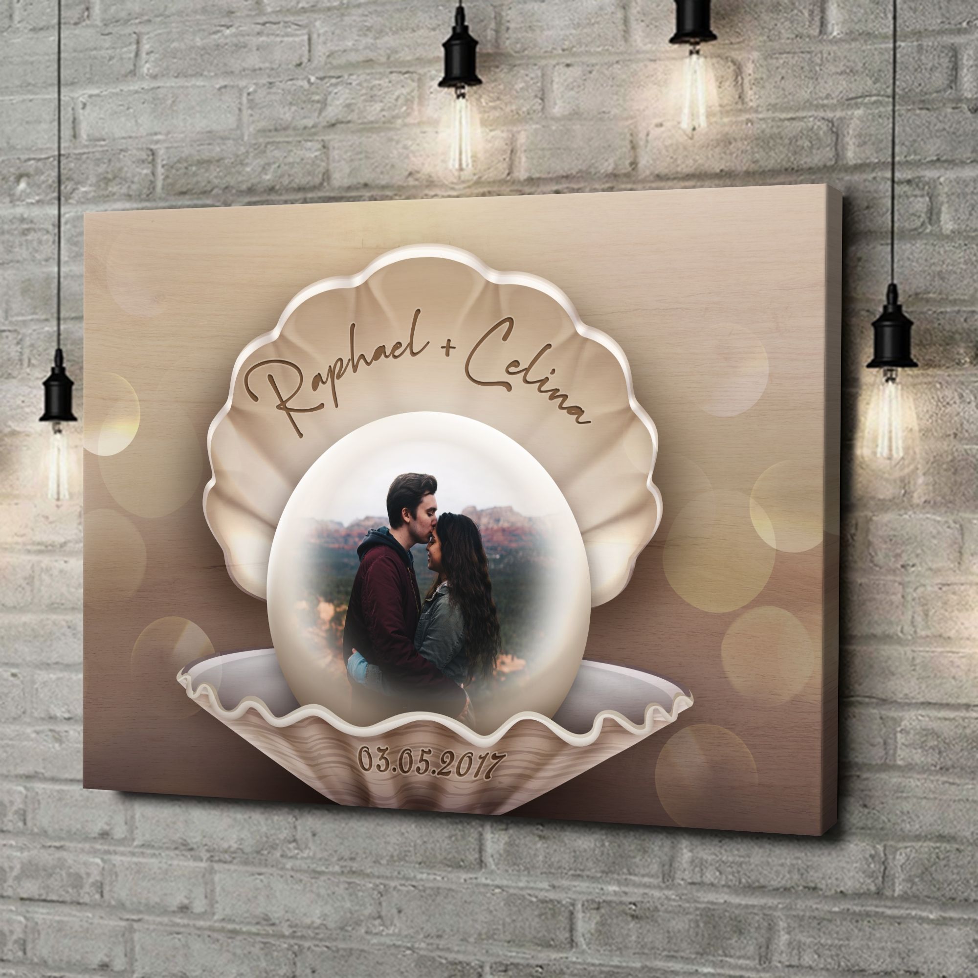 Liebesleinwand als Geschenk Glücksperle