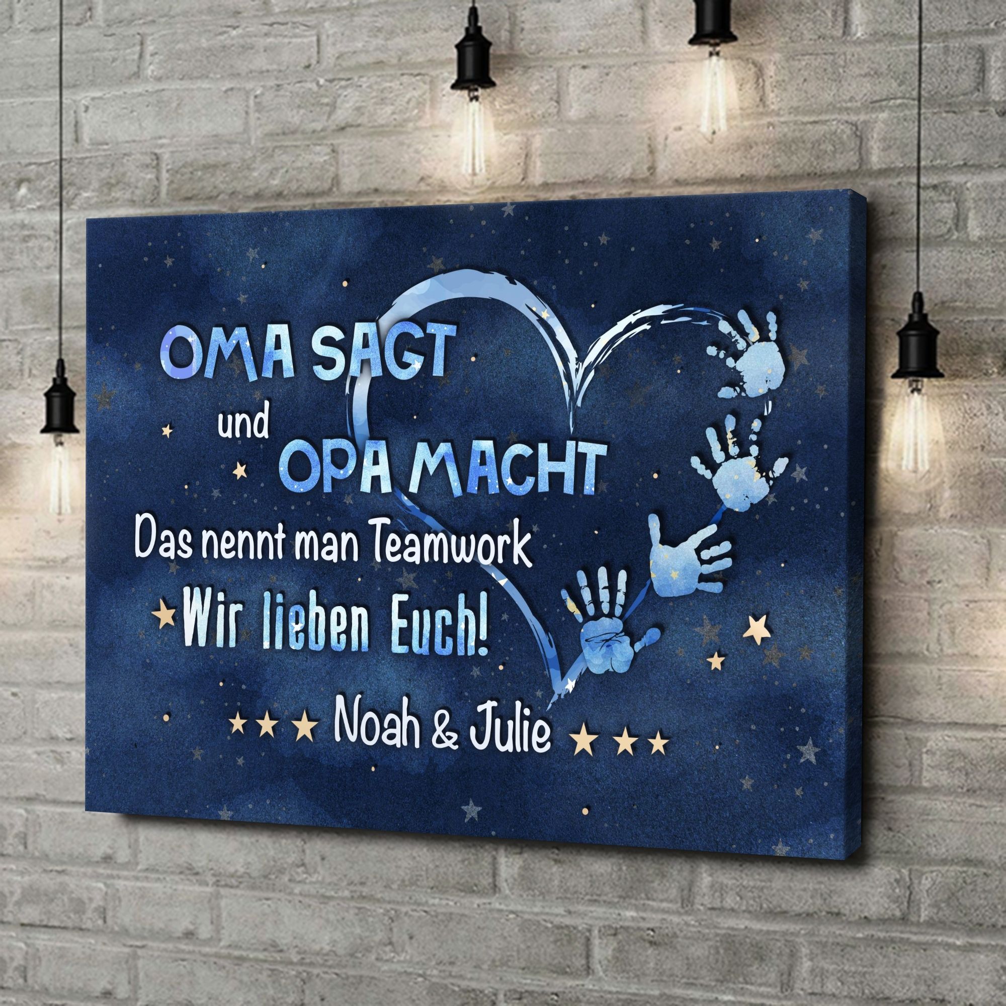 Liebesleinwand als Geschenk Teamwork