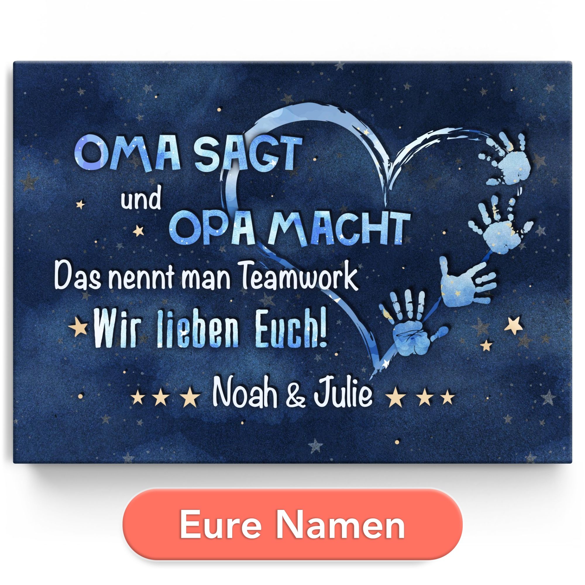 Personalisiertes Leinwandbild Teamwork