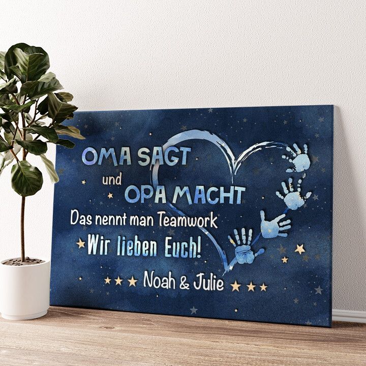 Leinwandbild personalisiert Teamwork
