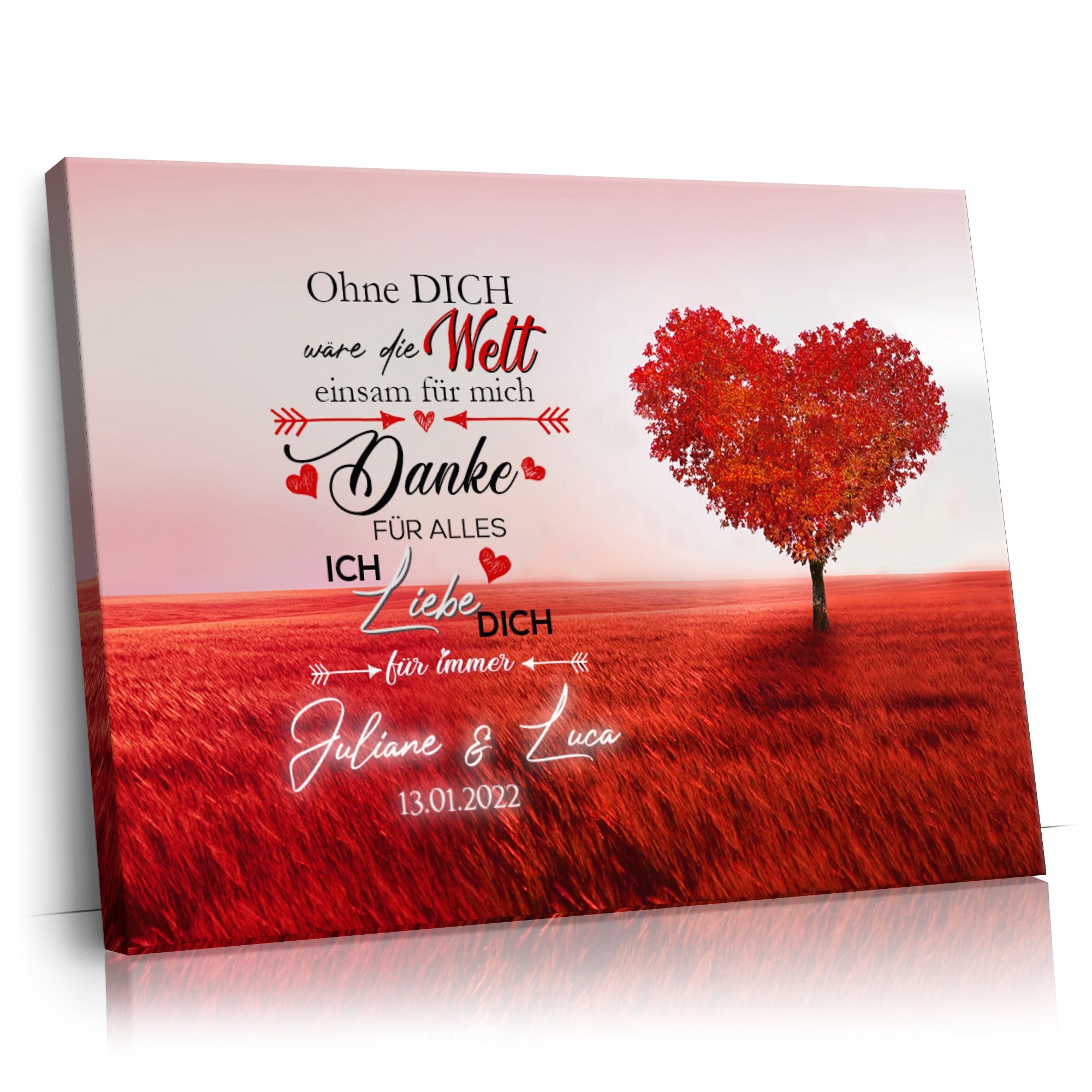 Personalisierbares Geschenk Ich liebe Dich