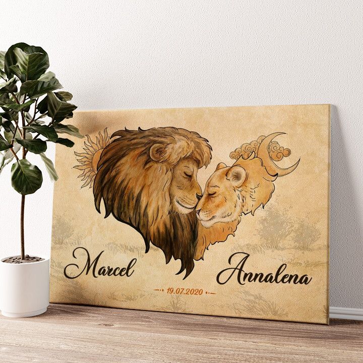 Leinwandbild personalisiert Inniges Vertrauen